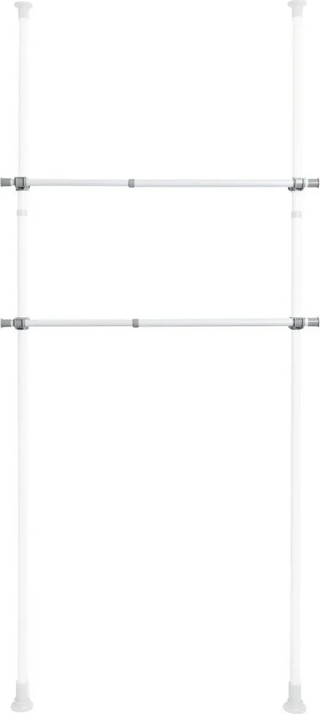 Wenko Zestaw 2 teleskopowych drążków poziomych Herkules, białe