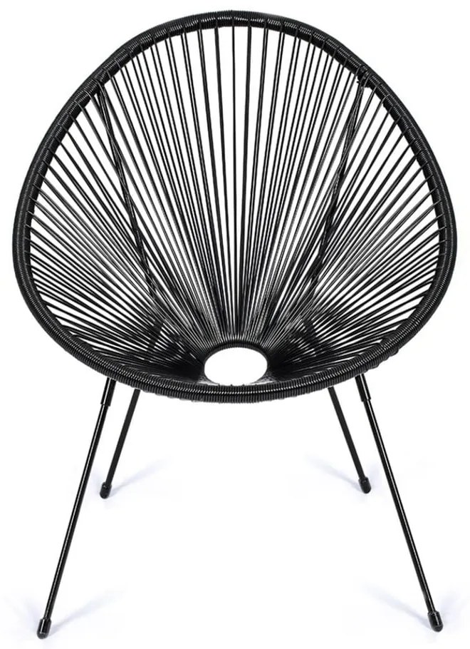 Czarny metalowy/plastikowy fotel ogrodowy Avocado Comfort – Bonami Selection