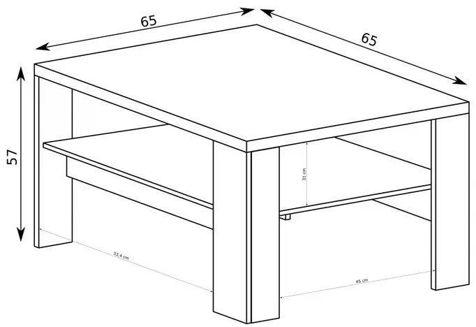 Stolik kawowy hikora naturalna B8-B98