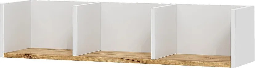 Półka ścienna biały/złoty dąb 90x24x20 tomy