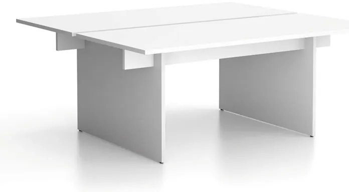 Biurko DOUBLE SOLID, 180x165 cm, biały
