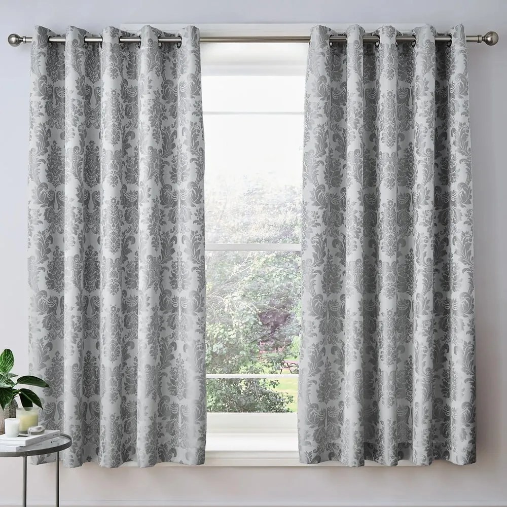 Zestaw 2 zasłon Catherine Lansfield Jacquard, 168x183 cm