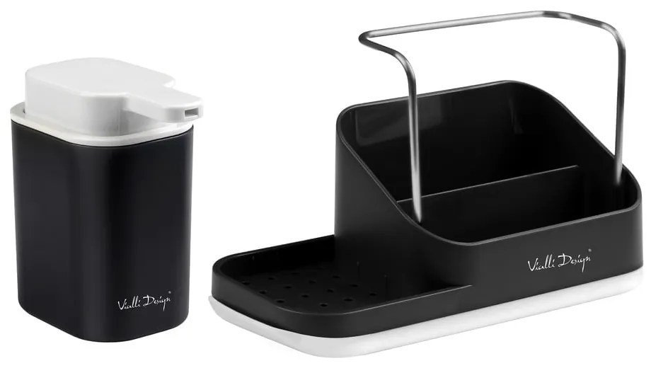 Czarny zestaw do mycia naczyń Vialli Design