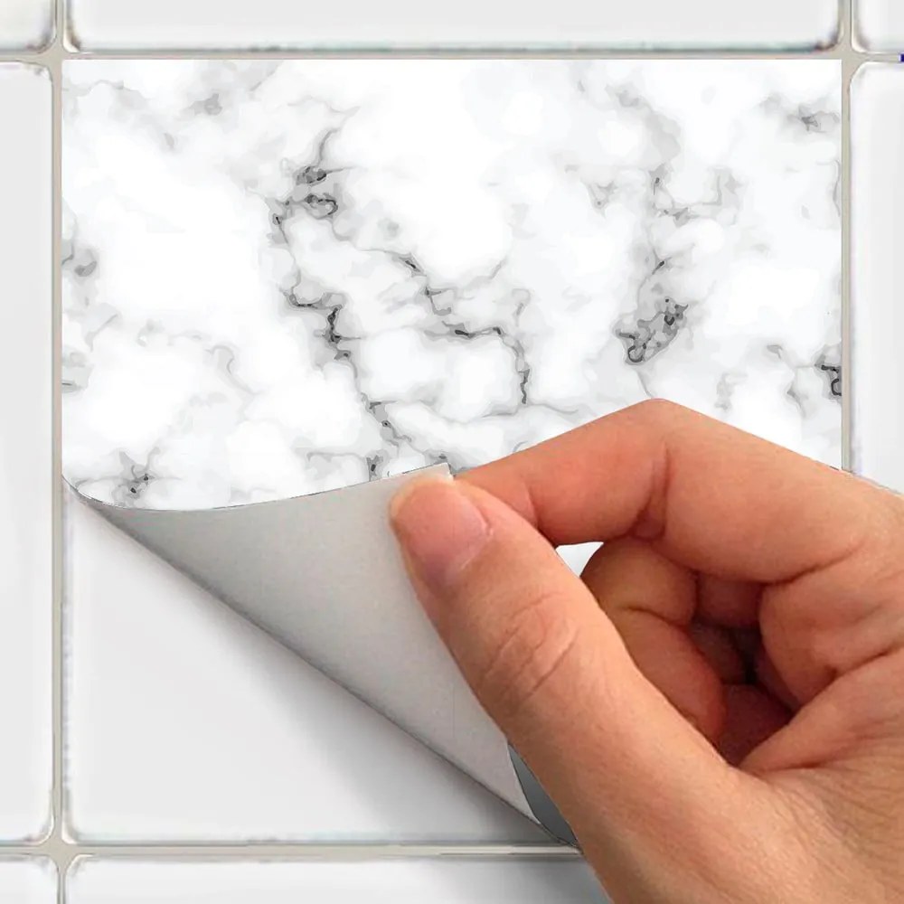 Zestaw naklejek na kafelki 24 szt. 10x10 cm Marble – Ambiance