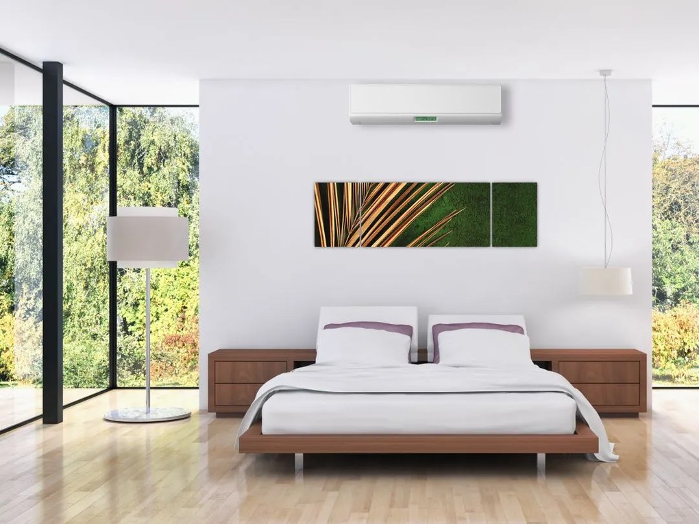 Obraz z liściem (170x50 cm)