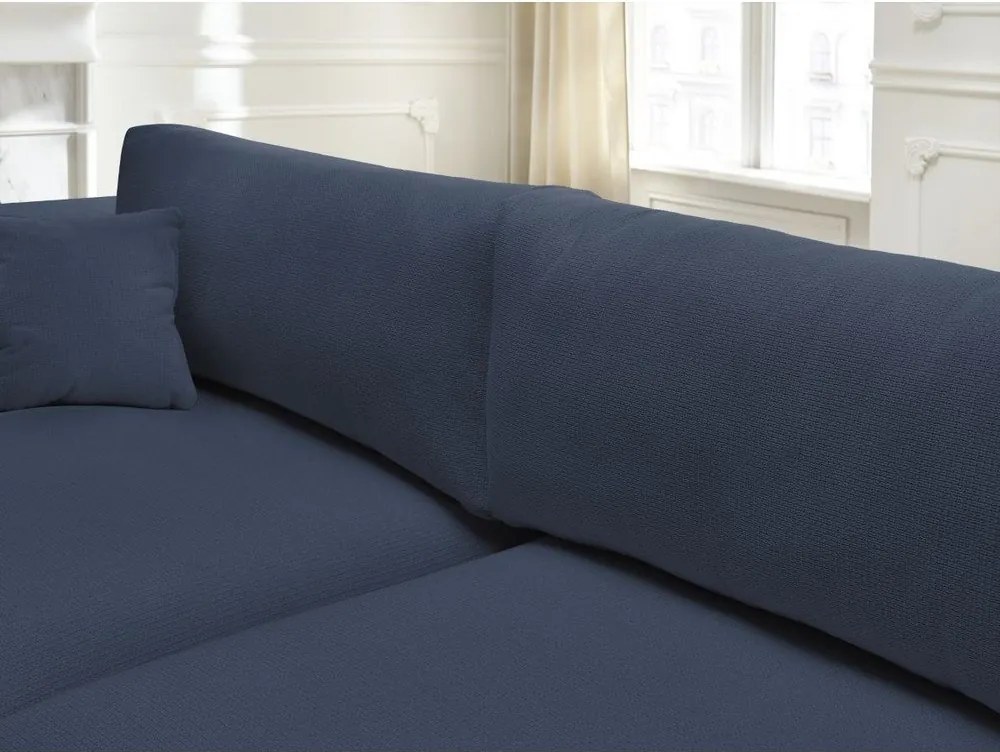 Niebieska rozkładana/ze schowkiem sofa 265 cm Ezechiel – Bobochic Paris