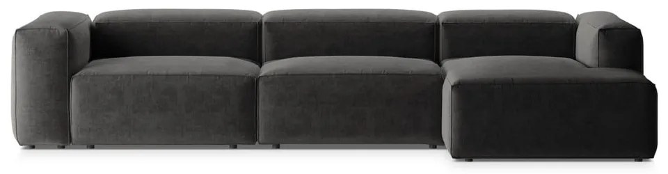 Ciemnoszary narożnik (prawostronny/z szezlongiem) Bergano – Cosmopolitan Design