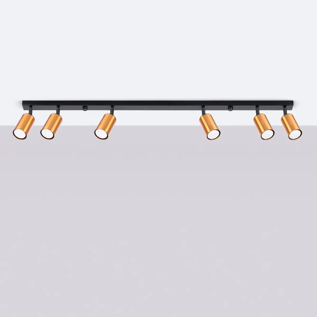Listwa oświetleniowa WINX 6L czarna/miedź SOLLUX LIGHTING