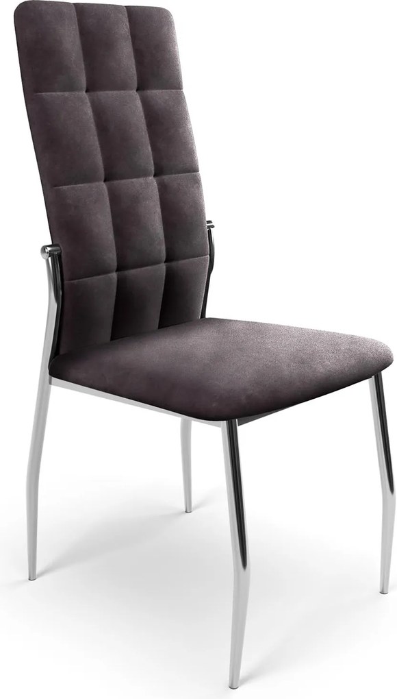 Krzesło z tkaniny velvet bez podłokietników K416