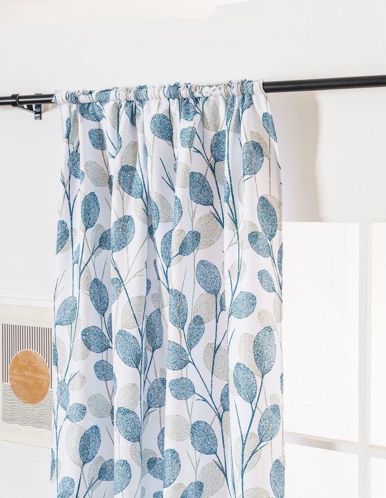 Designerska zasłona VIENTE 140x270 cm, wzorzysta Zawieszanie: Taśma z wiązaniami