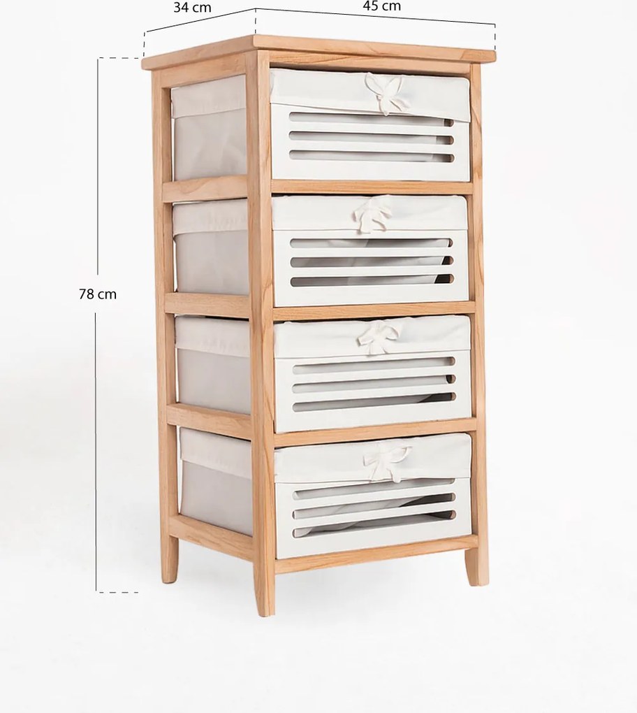 Szeroka komoda Nuvio z 4 szufladami