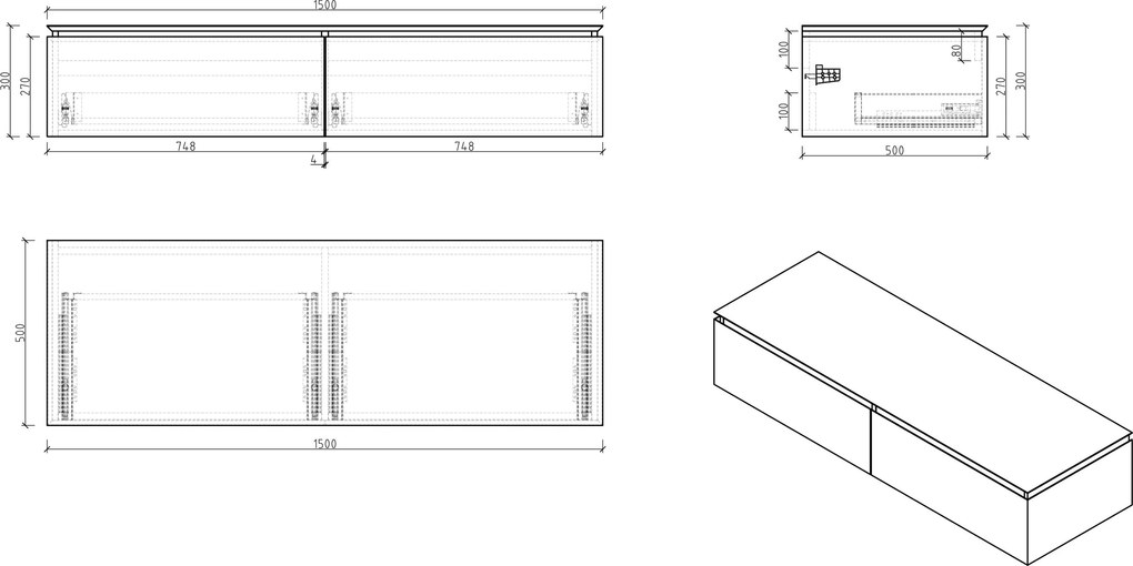 Szafka dolna Spring 1500