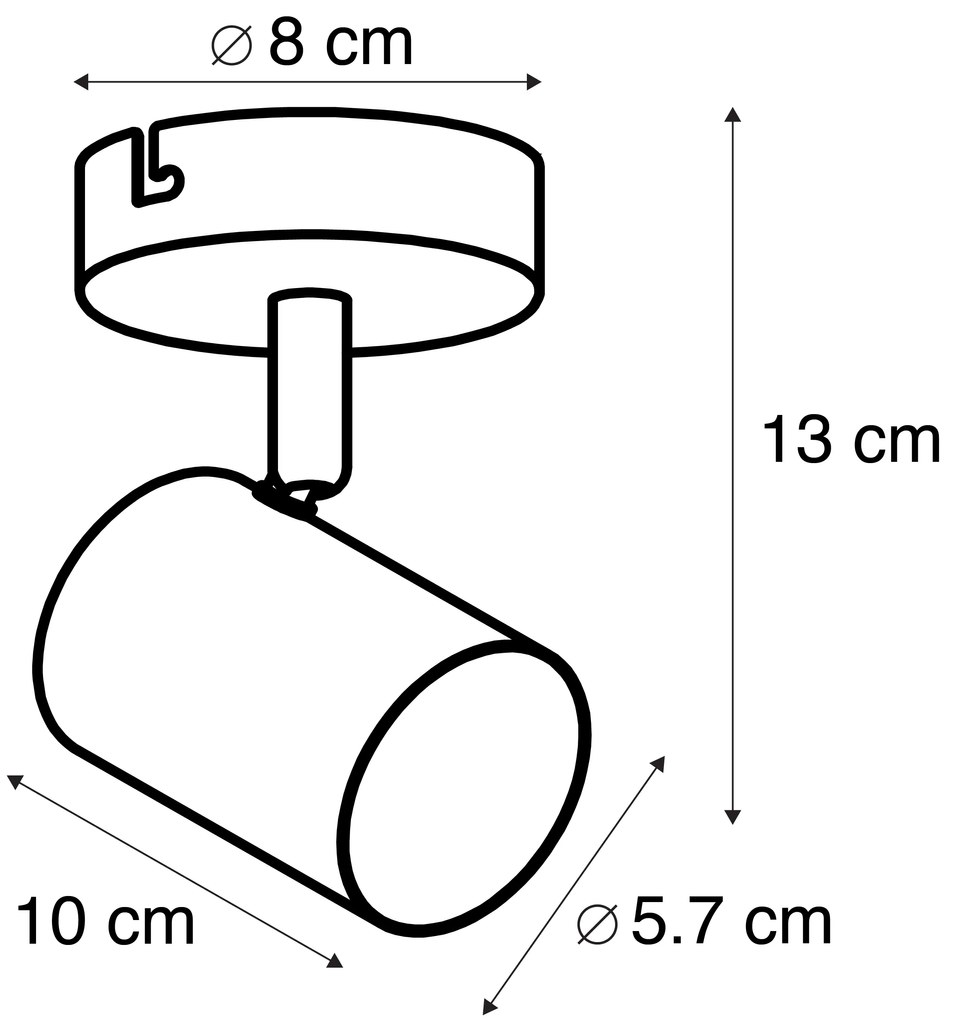 Inteligentny reflektor czarny z WiFi GU10 z regulacją - Jeana