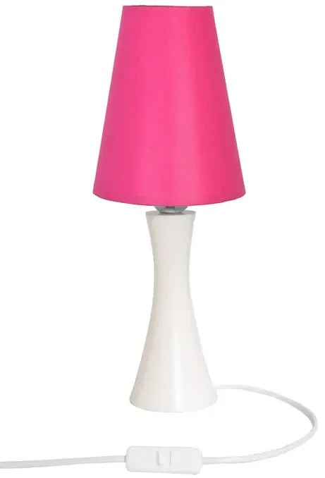 Biało-różowa lampka nocna drewniana dla dzieci - S192 F1-B00