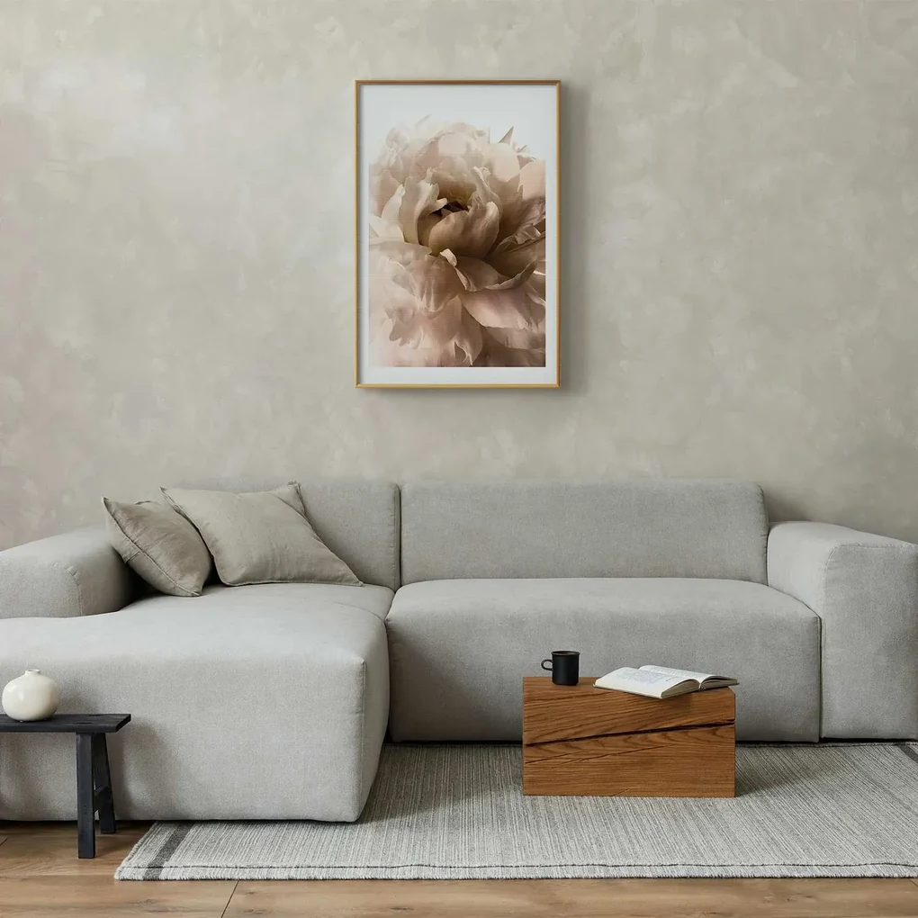 Plakat Miękkie płatki 40x60 cm z ramą złotą z marginesem ARTGEIST B