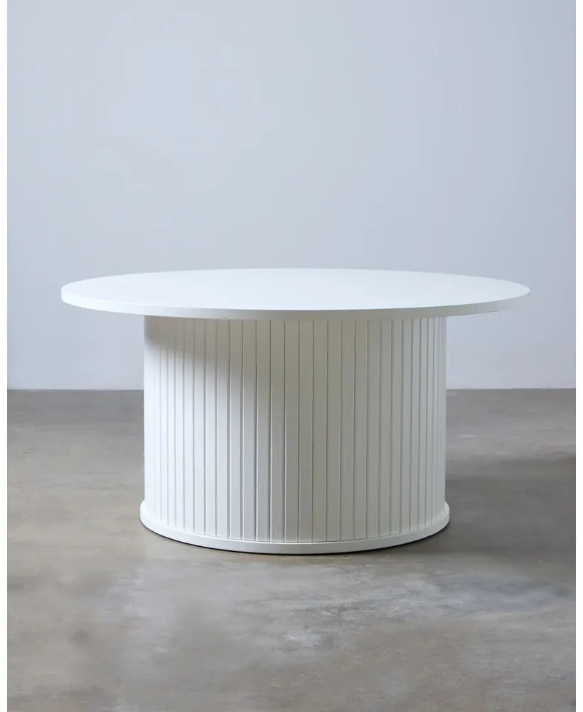Biały okrągły stolik Nola – Unique Furniture