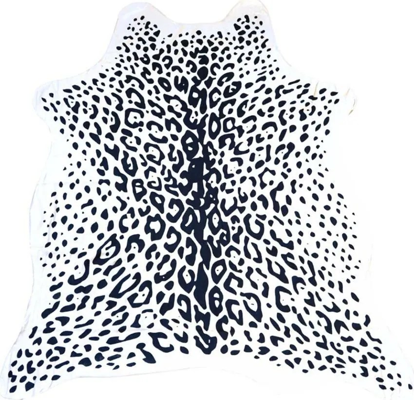 Ręcznik kąpielowy LEOPARD, czarno-biały
