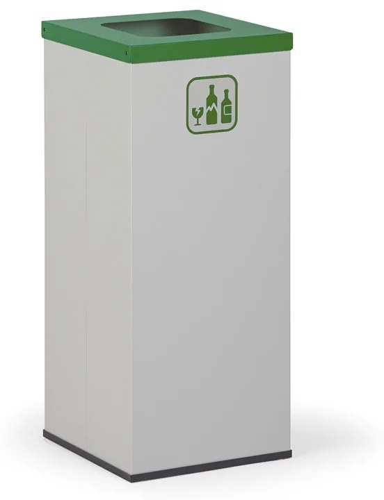 Wewnętrzny kosz do segregacji śmieci, 50 l, bez wewnętrznego pojemnika, szary/zielony
