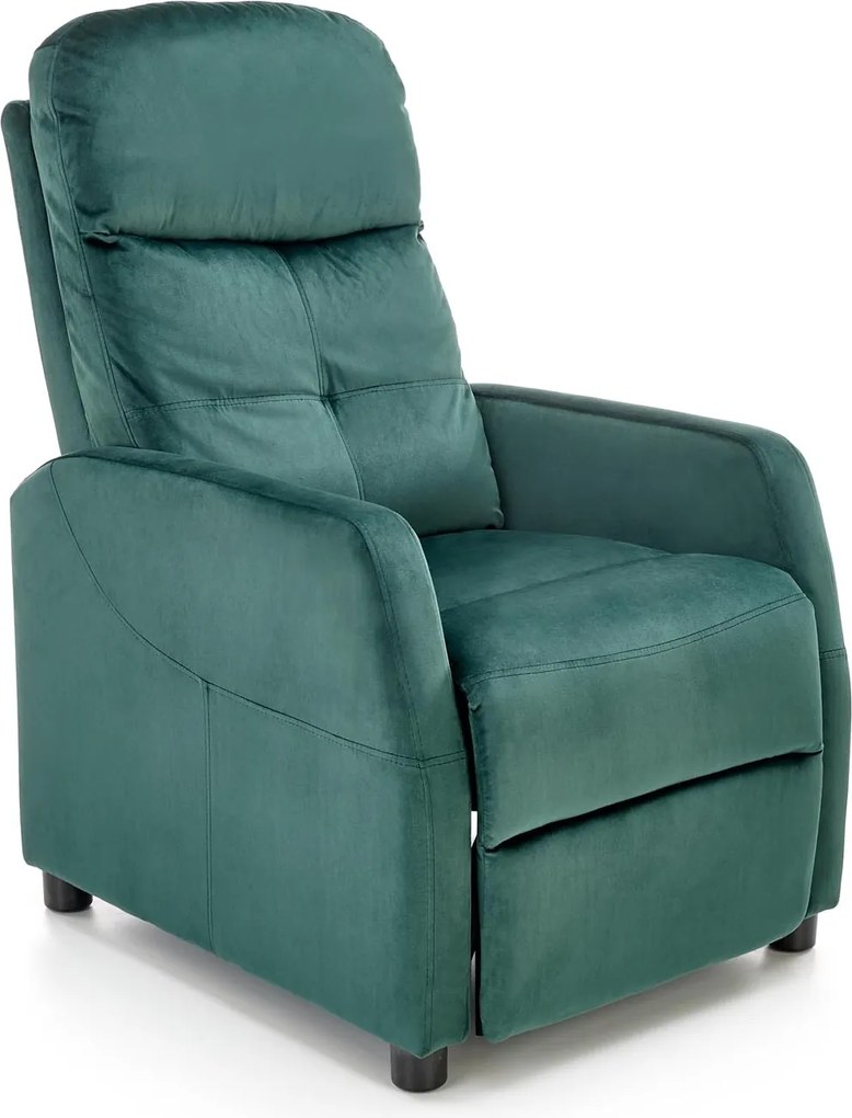 Rozkładany fotel wypoczynkowy z tkaniny velvet Felipe 2