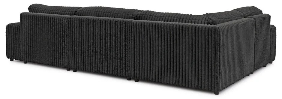 Ciemnoszary sztruksowy narożnik (lewostronny/w kształcie litery U) Justin – Ropez