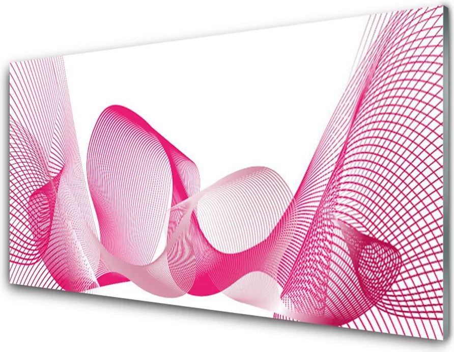 Szkło Ozdobne do Kuchni Płynna Geometria Linii