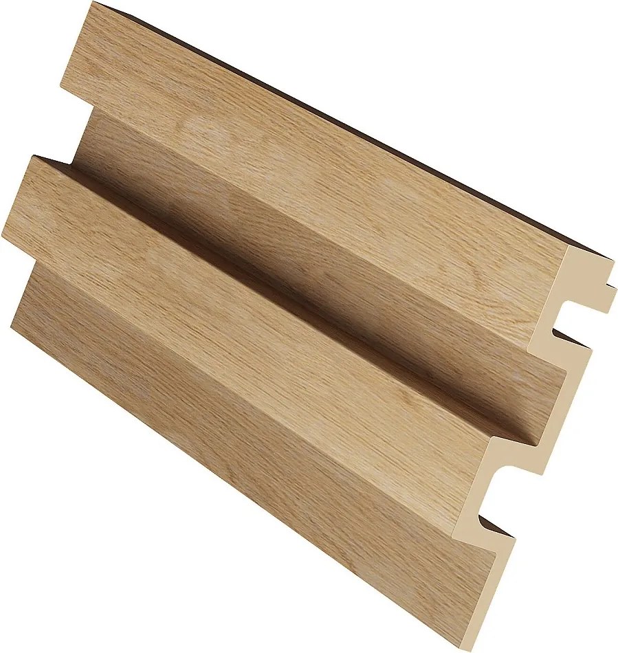 Panel ścienny 3D - Opakowanie 2,83 m² - Kolor naturalne drewno - Zestaw 8 sztuk - FLINT