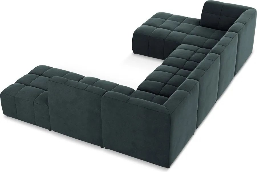 Niebieski aksamitny narożnik (w kształcie litery U) Aloha – Makamii