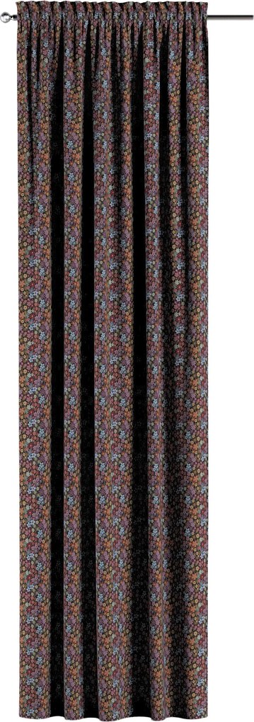 Zasłona na kanale z grzywką 1 szt. kolor wielokolorowy tkanina strukturalna, wzorzysta