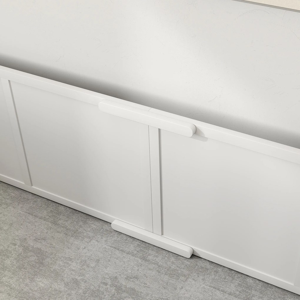 PawHut Boks porodowy dla psów i szczeniąt, z regulowanymi wejściami, dla dużych i małych psów, 196 x 96 x 48 cm, Biały