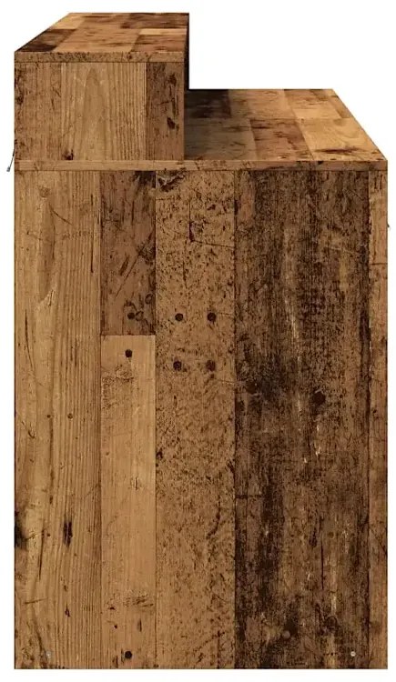 Biurko podświetlane 120 cm stare drewno - Duna