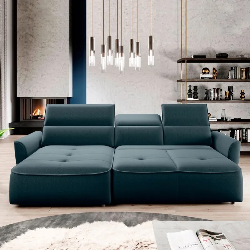 Narożnik MURILLO S Mini z elektryczną regulacją siedziska Lewostronny w tkaninie VOGUE 12 WERSAL