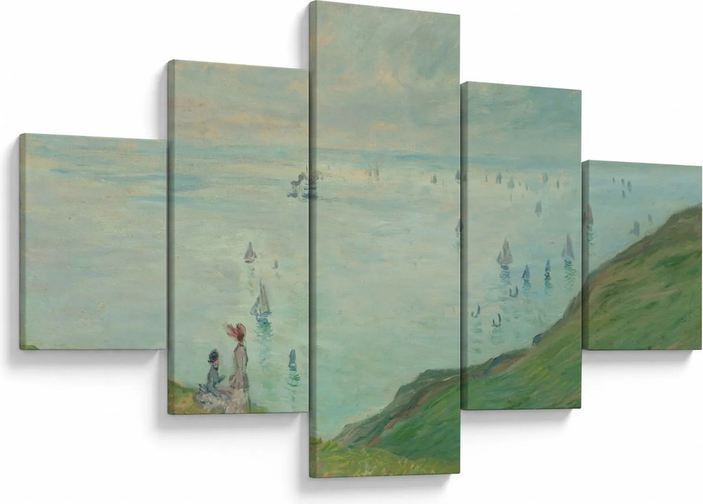 Obraz - Henri Fantin-Latour, Cliffs at Pourville, reprodukcje (125x70 cm)