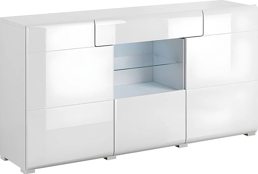 Komoda TOLEDO 160 3D1S biała połysk