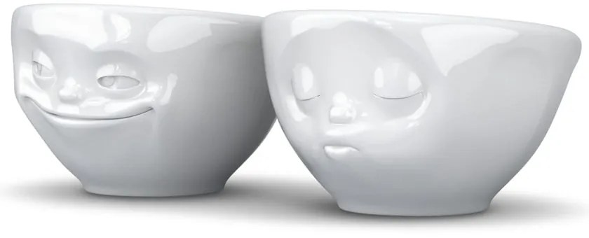 Białe porcelanowe miski zestaw 2 szt. 100 ml Grinning & Kissing – 58products