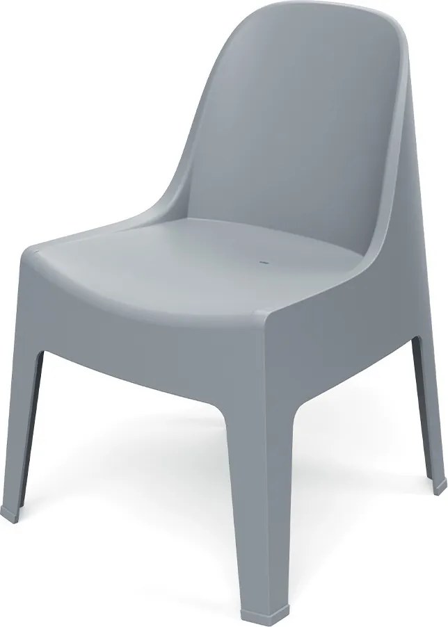 Plastikowe krzesło do ogrodu Milane, bez podłokietników