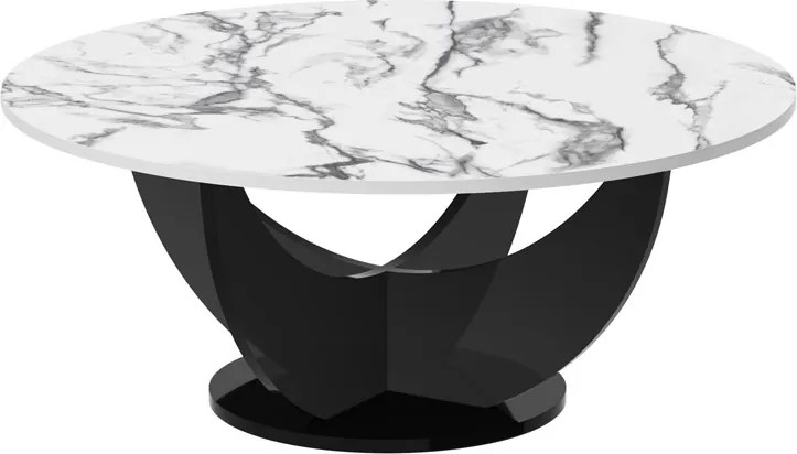 Okrągły stolik kawowy Capri 100 Hubertus marmur połysk