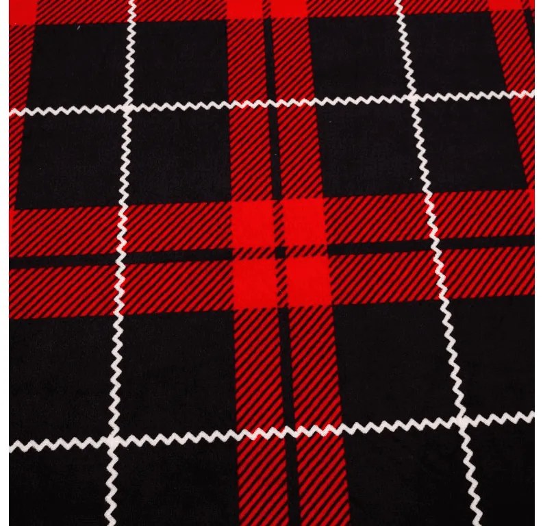 PrzytulneMieszkanie.pl Prześcieradło z mikropluszu ALBURY 90x200 cm czerwone