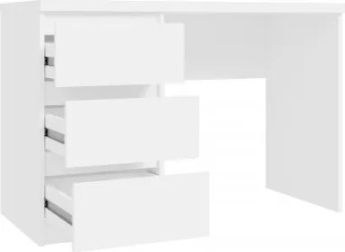 Biurko białe z trzema szufladami MT974