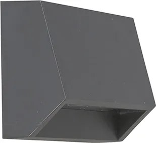 Nowoczesna lampa ścienna zewnętrzna ciemnoszara w komplecie z LED IP54 - Sandstone 1