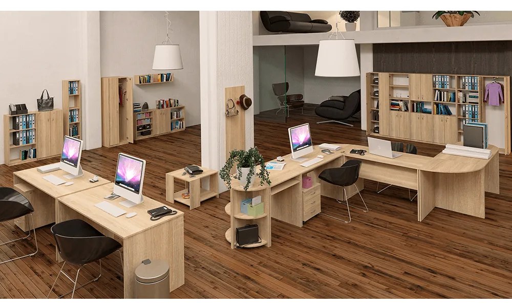 Biblioteczka narożna TEMPO ASISTENT 014, dąb sonoma