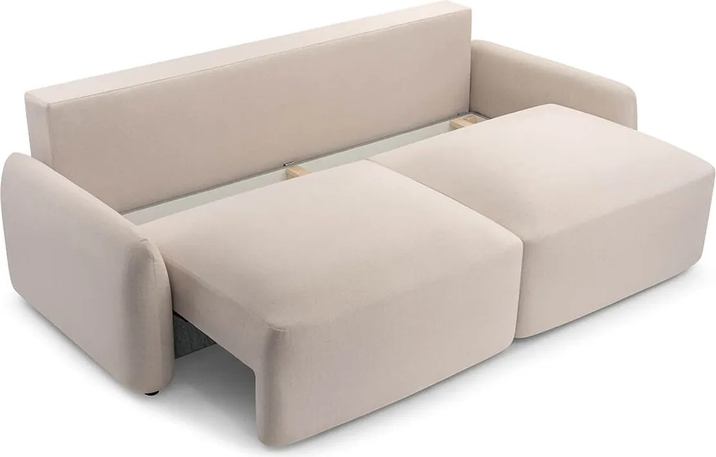 Sofa z Funkcją Spania SORENO Beżowa Nowoczesna