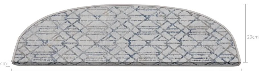 Szare dywaniki na schody zestaw 16 szt. 20x65 cm Cottage Warmth – Vitaus