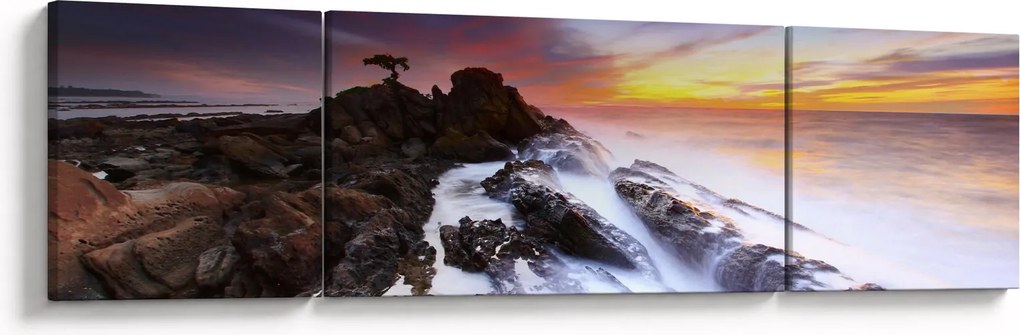 Obraz góry we mgle (170x50 cm)