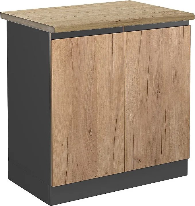 Szafka pod zlew złoty dąb energetyczny 80x60x81.6 r-line