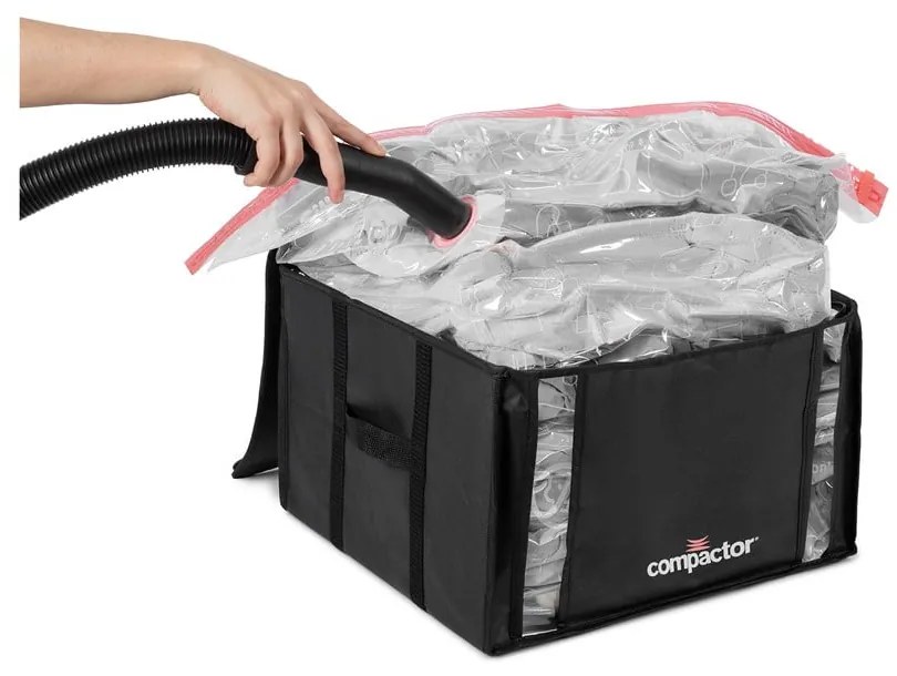 Czarny pojemnik na ubrania Compactor XXL Black Edition 3D Medium, 125 l