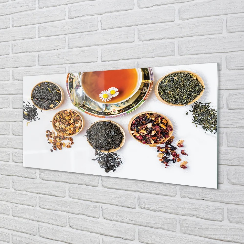 Szklany Panel Herbata Ziołowa w Kubku