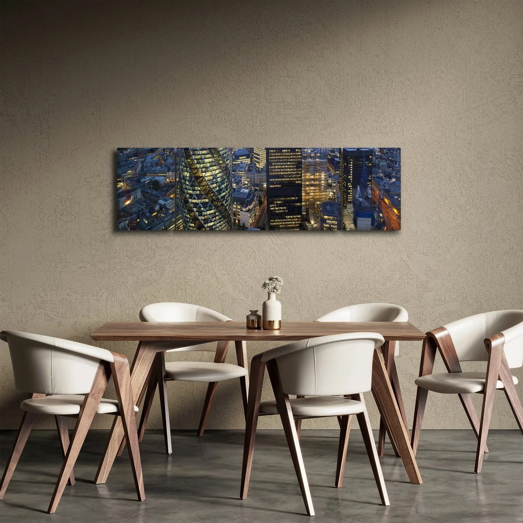 Obraz - Wieczorna panorama Londynu (170x50 cm)