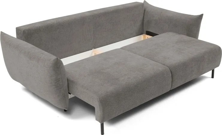 Sofa ADEL z funkcja spania i pojemnikiem JASNY GRAFIT OVER THE HORIZON 90