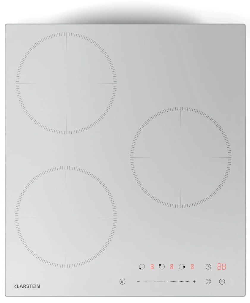 Klarstein Delicatessa 45cm Płyta Indukcyjna 3 Strefy Gotowania Biały