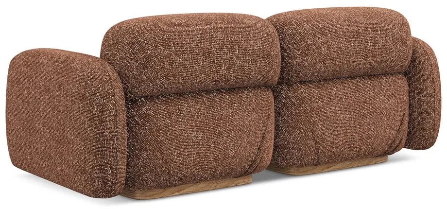 Pomarańczowa/brązowa sofa modułowa 190 cm Ailani – Makamii